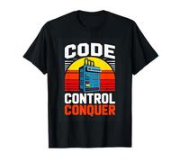 Code Control Conquer Retro Programmer Coding T-Shirt