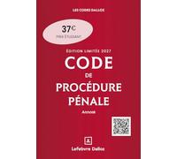 Code de procédure pénale 2027 annoté. Édition limitée. 68e éd.