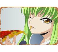 Code Geass C C Anime Poster Home Wall Decoration Retro Metal Tin Sign 8x12 inch