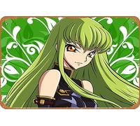 Code Geass, C C (Code Geass) Anime Poster Home Wall Art Decoration Retro Metal Tin Sign 8x12 inch