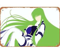 Code Geass, C C (Code Geass) Anime Poster Home Wall Art Decoration Retro Metal Tin Sign 8x12 inch
