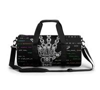 Code Hand Sport Duffel Bag Gym Bag Weekend Overnight Bag for Travel Camping Hiking Beach 45x23x23cm