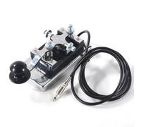 Code Key, K4 Heavy Duty CW Shortwave Telegraph Paddle Key 6.5mm for HAM Radio Amateur Radio Operator Brass Contact Switch(6.5mm)