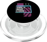 Code like a Girl Programmer Coder PopSockets PopGrip for MagSafe
