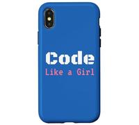 Code Like a Girl Shirt - Programming Coder Woman Case for iPhone X/XS