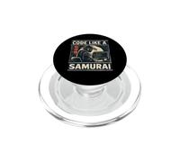 Code Like A Samurai Japanese Programmer Software Developer PopSockets PopGrip for MagSafe