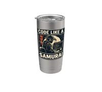 Code Like A Samurai Japanese Programmer Software Developer Stainless Steel Insulated Tumbler