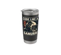 Code Like A Samurai Japanese Programmer Software Developer Stainless Steel Insulated Tumbler