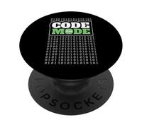 Code Mode On - Programming Software Engineer Coder AI Data PopSockets Adhesive PopGrip