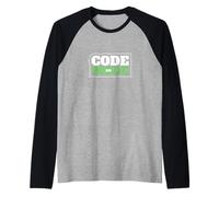 Code Mode On - Programming Software Engineer Coder AI Data Raglan Baseball Tee