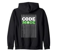 Code Mode On - Programming Software Engineer Coder AI Data Zip Hoodie