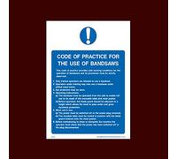 Code of practice for bandsaws Sticker/Self Adhesive Sign - Raw, Cooked, Preparation, Fish, Food, Wash Hands (FP35)
