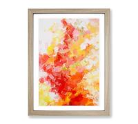 Code Of The Past Abstract Framed Wall Art Print A2 Oak