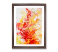 Code Of The Past Abstract Framed Wall Art Print A2 Walnut