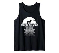 Code of the Wolf Family Loyalty Full Moon Quote Graphic Tank Top