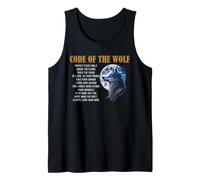 Code of the Wolf Family Loyalty Full Moon Quote Graphic Tank Top