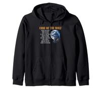 Code of the Wolf Family Loyalty Full Moon Quote Graphic Zip Hoodie