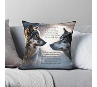 Code Of The Wolf Pillowcase Polyester Linen Velvet Creative Zip Decorative Sofa Seater Cushion Cover