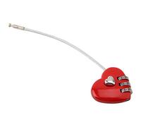 Code Padlock, Couple Padlock, Mini Heart-Shaped Hall Locker Durable Portable for Luggage Backpack Jewelry Box (Red)