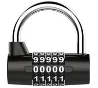 Code Padlock, Large 5 Digit Outdoor Waterproof Resettable Combination Padlock Stainless Steel Shackle for School Gym Locker, Shed, Cabinet, Tool Box, Garage, Gate (1 Pack)