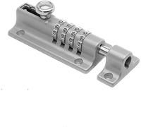 Code Padlock,Luggage Locks,4 Digit Set Your Own Combination Sliding Barrel Bolt Lock Latch Locking for Loft Hatch(Wit)