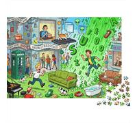 Code Rain Rodeo Wooden Jigsaw Puzzle Waterproof 1000 Piece Puzzles for Adults Fun Educational Games