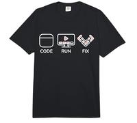 Code Run Fix Dev Loop Programmer Comfort Colors Adult Heavyweight T-Shirt