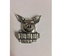 Code Z33 Pig Made from Solid Fine English Pewter Pin Lapel badge POSTED BY US GIFTS FOR ALL 2016 FROM DERBYSHIRE UK