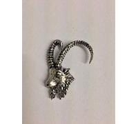 Code Z51 Ibex Head Made from Solid Fine English Pewter Pin Lapel badge POSTED BY US GIFTS FOR ALL 2016 FROM DERBYSHIRE UK