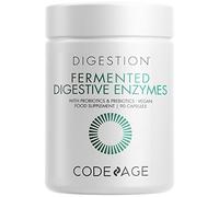Codeage Fermented Digestive Enzymes Supplement - Probiotics, Prebiotics, Vitamins - Stomach & Food Enzymes - Amylase, Lipase, Lactase - Plant Based, Vegan, Non-GMO - 3 Months Supply - 90 Capsules