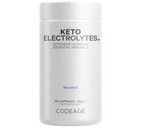 Codeage Keto Electrolytes Capsules UK | Sodium, Magnesium, Potassium & Calcium | Ketogenic Formula Essential Minerals | Keto & Low Carb Lifestyle | 180 Vegan Capsules | 3-Month Supply