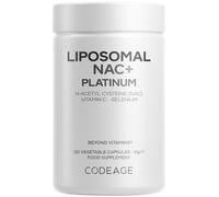 Codeage Liposomal NAC+ Platinum - N-Acetyl-L-Cysteine with Vitamin C, Selenium & Liposomal Delivery Matrix - Vegan Supplement - Non-GMO, Gluten-Free - 120 Capsules