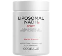 Codeage Liposomal NADH Sport, CoQ10, D-Ribose, Vitamin B12, 60 Capsules