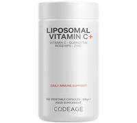 Codeage Liposomal Vitamin C, Zinc, Elderberry, Quercetin, 180 Capsules | Liposomal vitamin C with zinc, elderberry, quercetin, citrus bioflavonoids, rose hips. Vegan, non-GMO.