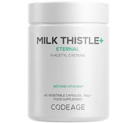 Codeage Milk Thistle+ Supplement - Silymarin from Silybum Marianum Milk Thistle Capsules - NAC, Artichoke Leaf, Dandelion Root - Non-GMO - 60 Capsules
