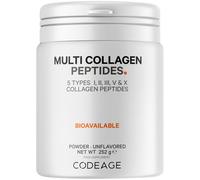 Codeage Multi Collagen Protein Powder Peptides, Hydrolyzed, Type I, II, III, V, X Grass Fed All in One Super Bone Broth Collagen Supplement, Non-GMO,