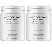 Codeage Multi Collagen Protein Powder Peptides, Hydrolyzed, Type I, II, III, V, X Grass Fed All in One Super Bone Broth Collagen Supplement, Non-GMO, 252 Grams (Pack of 2)