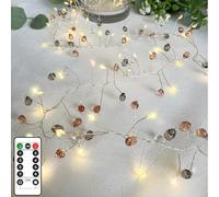 Codear Fairy Lights Firecracker String Lights with Acrylic Jewels,6.6ft 100 LED Battery Operated Bohemia Style Firefly Starry Light with Remote Timer Decor for DIY Crafts Wreath Wedding Table Bedroom