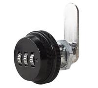 Coded Lock Combination Cam Locks Cabinet Drawer Mailbox Locker 3-Digit Pass Code 1Pcs(Black 25mm Cylinder)
