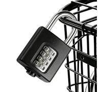 Coded Padlock, Black Waterproof Digital Padlock Portable for Tools, Travel Luggage Padlocks Useful Combination Padlocks - for Gym Sports Toolbox Keepers