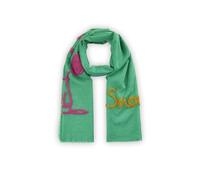 CODELLO Women's Peanuts Pure Cotton Scarf with Snoopy Embroidery