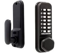 Codelocks CL255 Mechanical Mortice Latch Key Override Black Marine Grade
