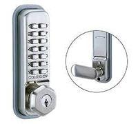 Codelocks CL255 Mechanical Mortice Latch Key Override Dual Backplate SS