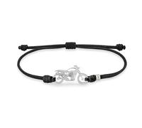 CODEONE Motorcycle Scrambler Bracelet in Black Nylon | Stainless Steel | Sports Artisan Design | Motorcycling | Gift Box, Mediano, Metal, No Gemstone