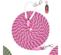 Codepets Long Rope Dog Leash for Dog Training 6FT 10FT 20FT 30FT 40FT 50FT for Medium Large Dogs Outside Walking Camping Backyard.(Pink, 20FT*3/10inch)
