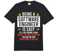 Coder Being A Software Engineer is Easy Funny Programming Comfort Colors Adult Heavyweight T-Shirt