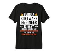 Coder Being A Software Engineer is Easy Funny Programming Premium T-Shirt