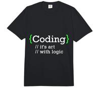 Coder Code ITS Art with Logic Funny Nerd Computer Comfort Colors Adult Heavyweight T-Shirt