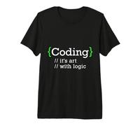 Coder Code ITS Art with Logic Funny Nerd Computer Premium T-Shirt