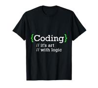 Coder Code ITS Art with Logic Funny Nerd Computer T-Shirt